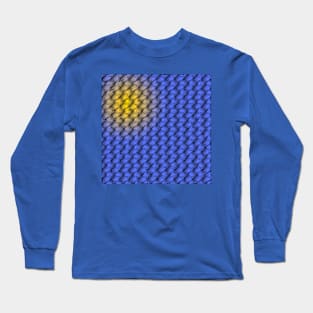 Blue yellow pattern Long Sleeve T-Shirt